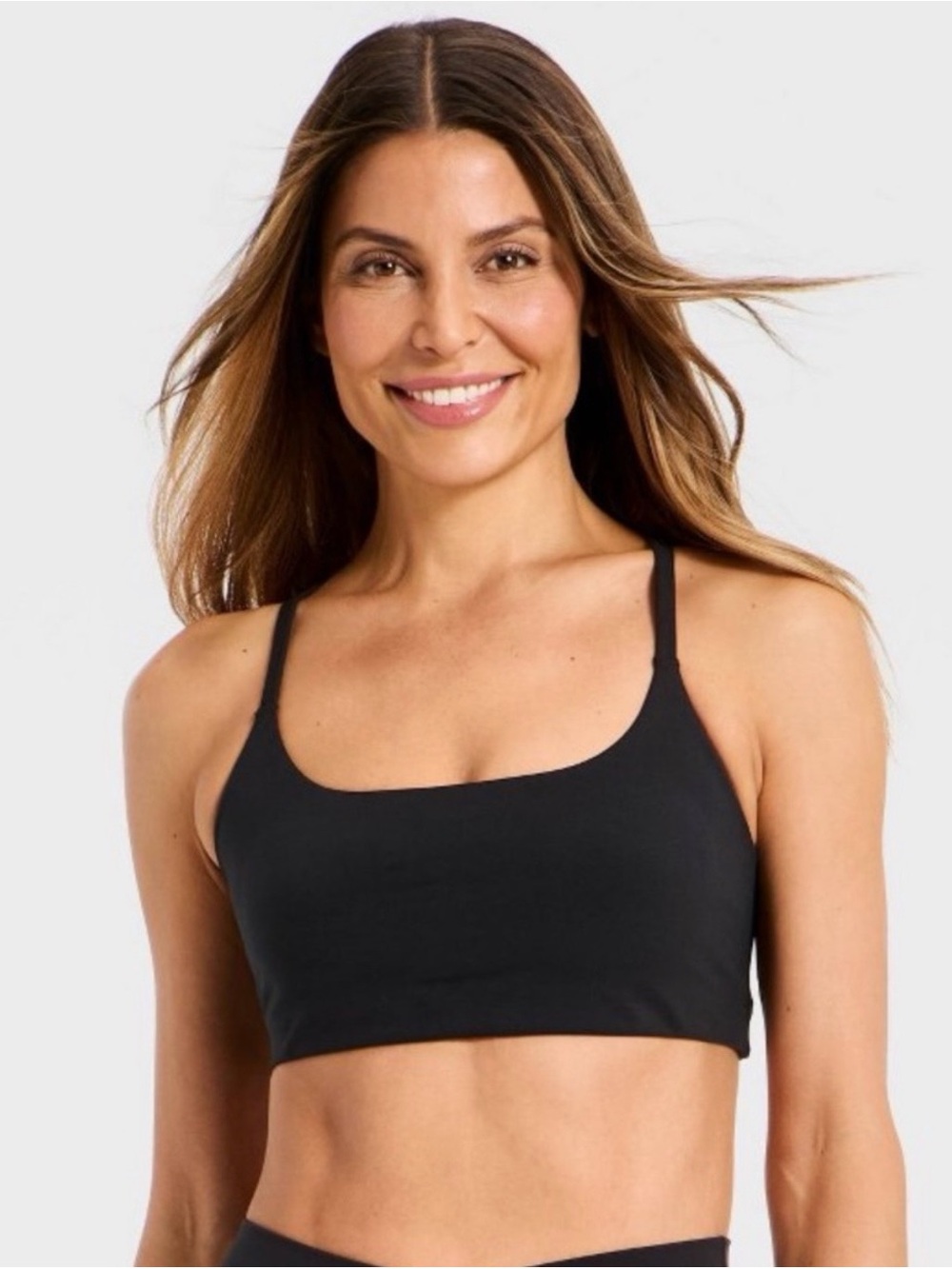 New w/Tags All In Motion Super Flex Light Support Sports Bra - Black - Size Larg